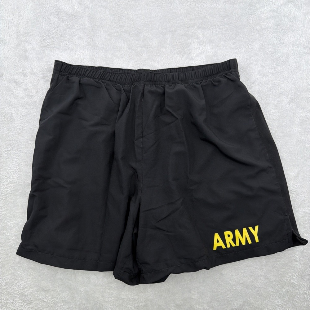 US Army (APFU) PT Shorts Black Physical Fitness Uniform Trunks Military‎ Sz M